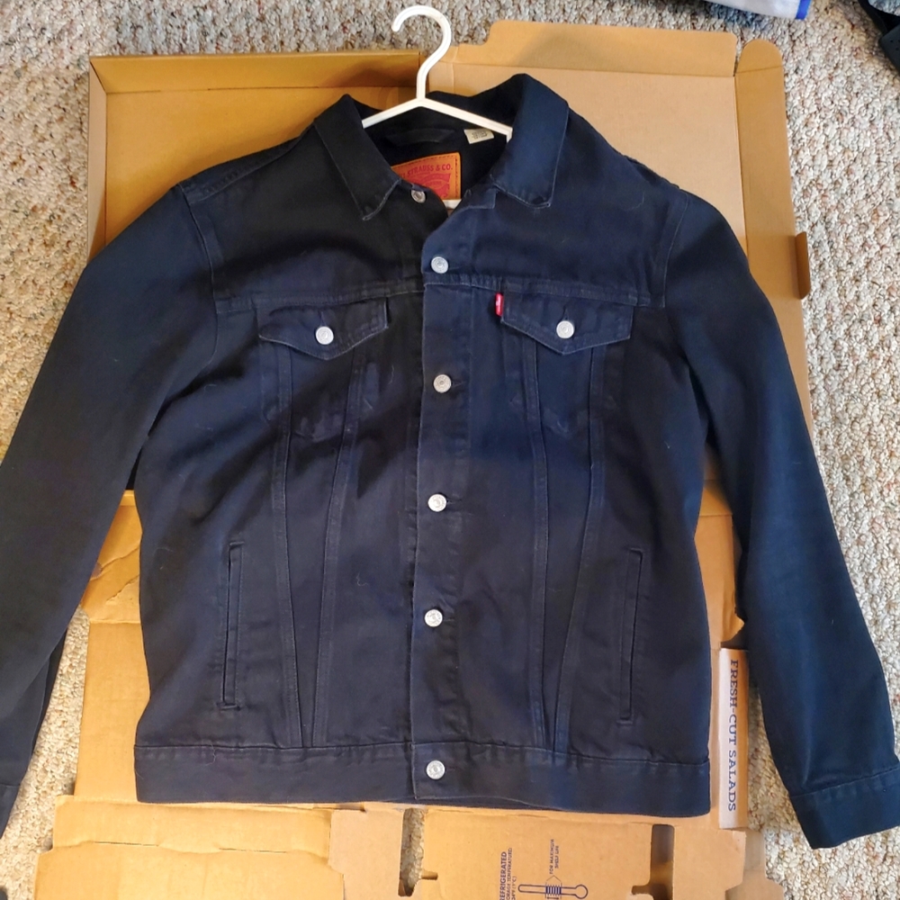 Levis XL black denim jacket